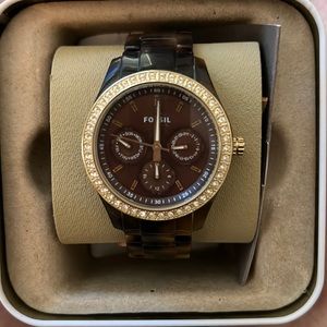 Tortoiseshell Fossil Watch